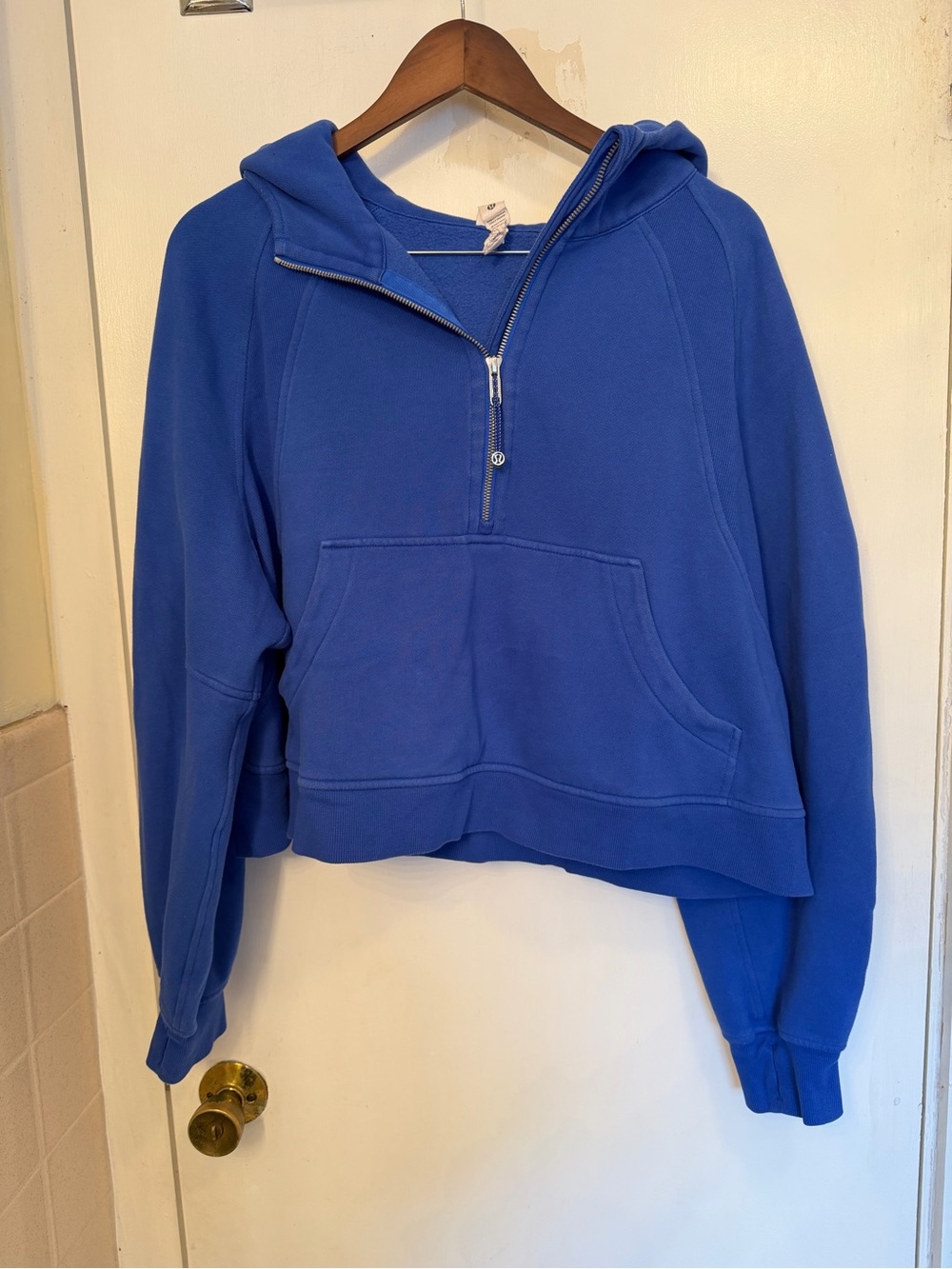 lululemon athletica Royal Blue Half-Zip Hooded Pullover